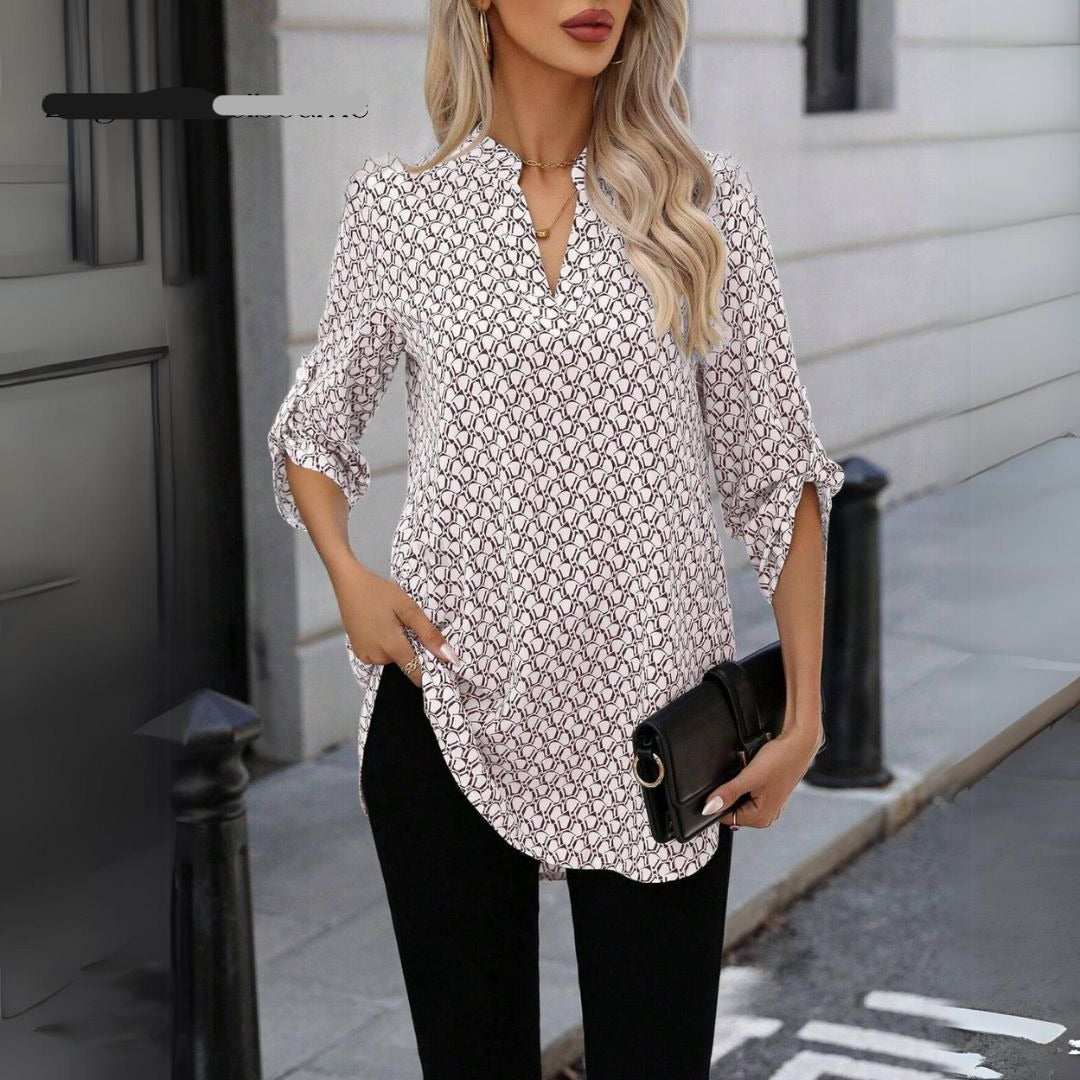 Sarah™ | Sophisticated Print Blouse