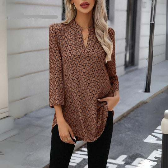 Sarah™ | Sophisticated Print Blouse