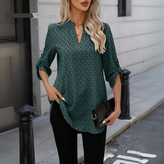 Sarah™ | Sophisticated Print Blouse