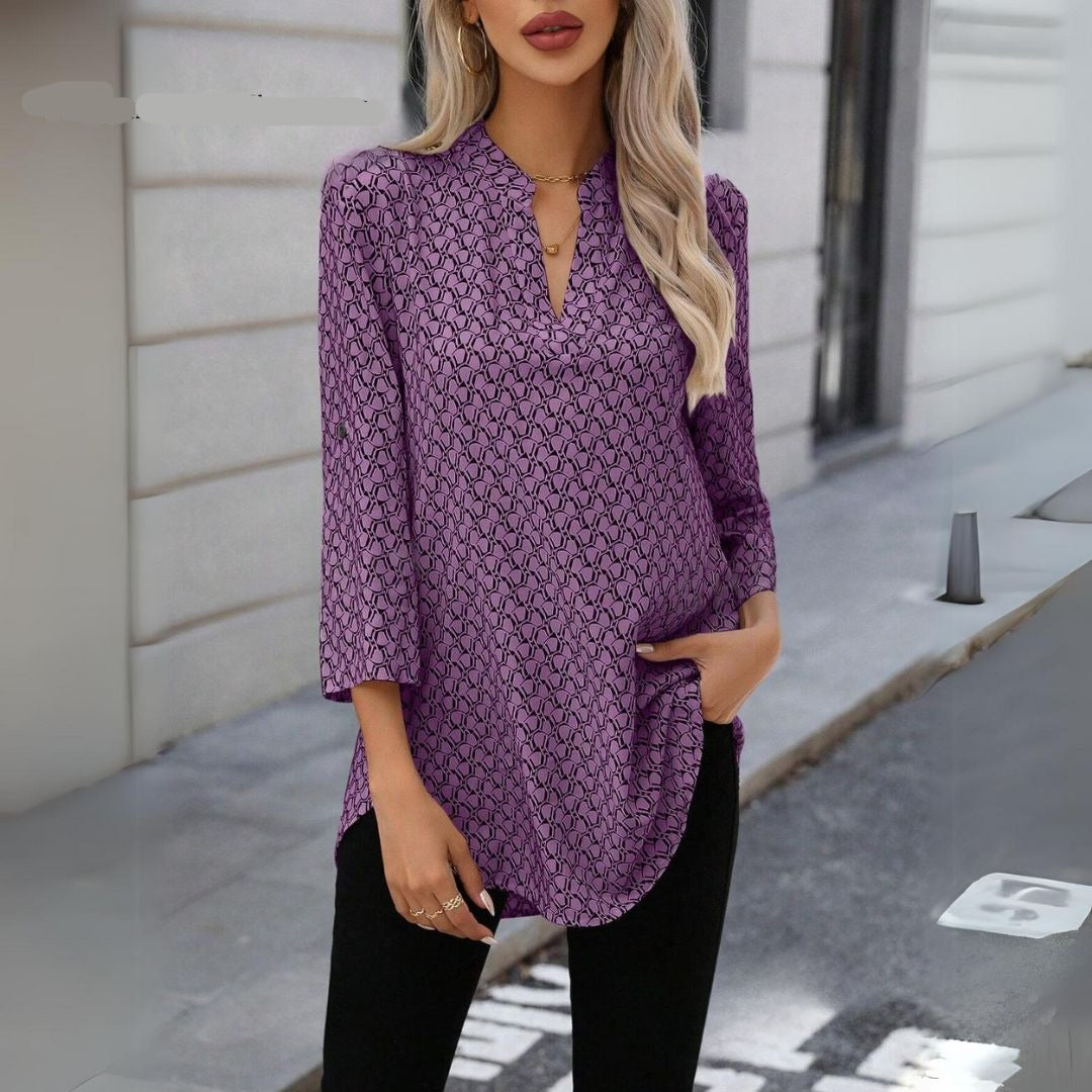 Sarah™ | Sophisticated Print Blouse