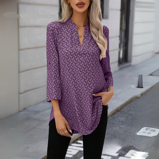 Sarah™ | Sophisticated Print Blouse