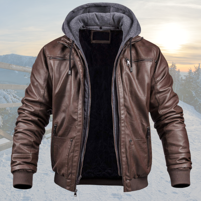 DAMON™ | Leder Winterjacke