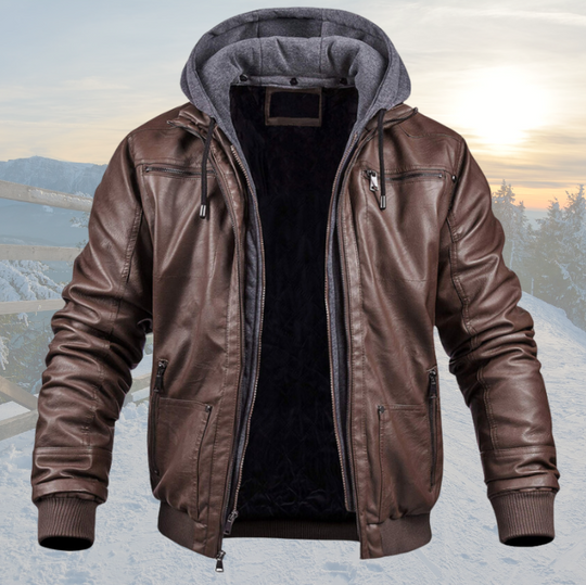 DAMON™ | Leder Winterjacke