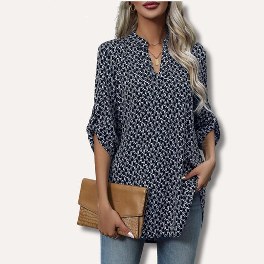 Sarah™ | Sophisticated Print Blouse