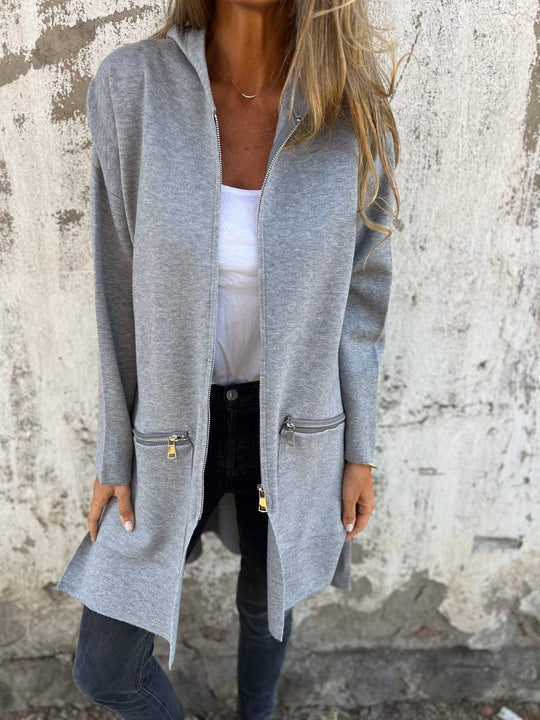 Hazel™ Long Hooded Cardigan